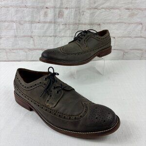 Reaction Kenneth Cole Men's 13 M Taupe Giles Wingtrip Oxfords Loafers